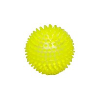 PELOTA JUGUETE SQUEAKY FETCH SPIKE BALL TPR PARA MASCOTA CON LUCES AMARILLO